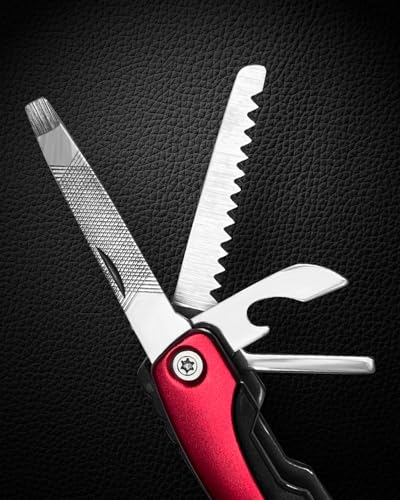 11-in-1 Multitool Pliers - Stainless Steel Pocket Knife with Pliers, Screwdriver & Bottle Opener - Aluminum Handle EDC Knives for Survival, Camping, Hunting, Hiking - Gift for Men Women(Silver)