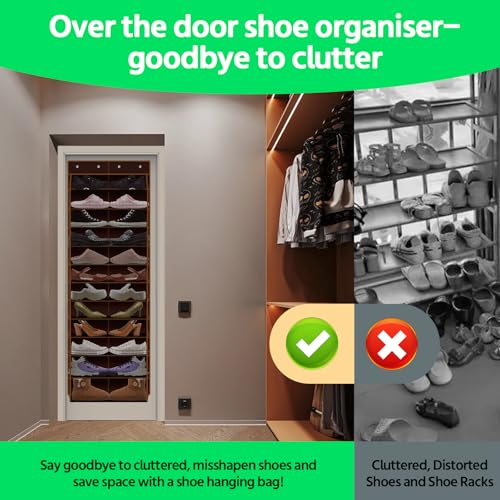 12 Pocket Over the Door Shoe Organizer