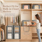 Clothes Storage Bins with Metal Frame for Closet (6 Count)