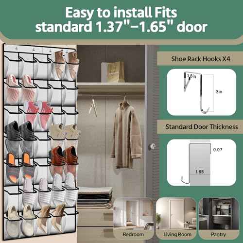 35 Pocket Over the Door Shoe Organizer (35 Count)