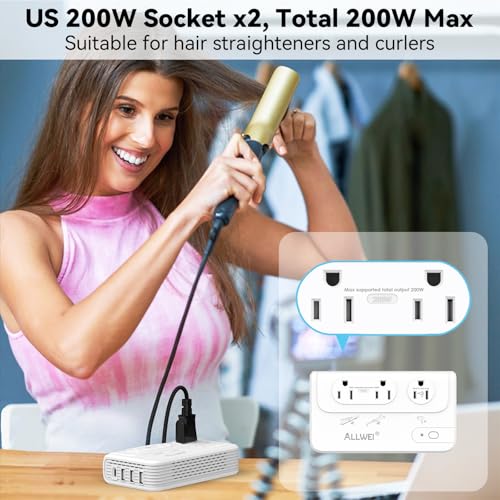 2000W Voltage Converter 220V to 110V Travel Adapter