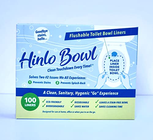 Hinlo Bowl Disposable Toilet Bowl Liners (100 Count)