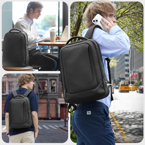 Laptop Backpack for Men for 17.3 Inch Computer Bag with USB A&C Charger