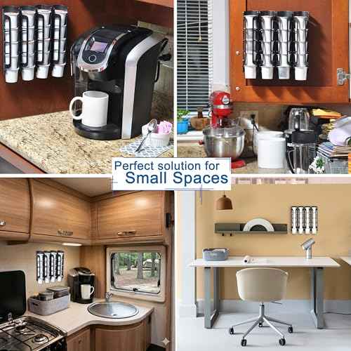 Coffee Pod Holder Side Mount K Cup Pods Dispenser for Single
