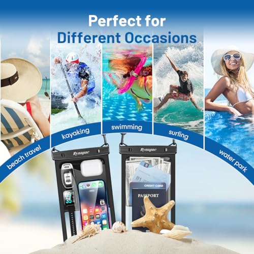 Large Waterproof Phone Pouch Up to 10" (2 Count)