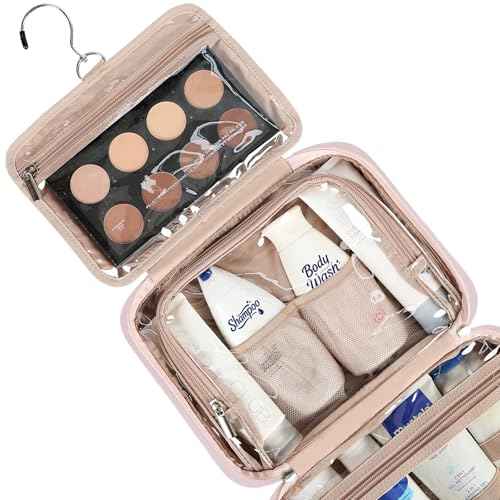 Travel Toiletry Bag for Women Hanging Organizer Makeup Case Pockets