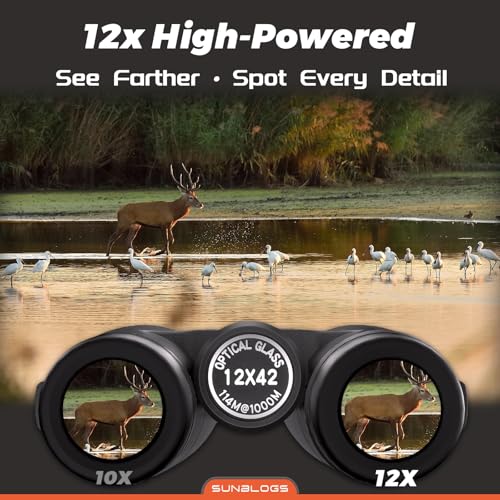 12x42 HD Binoculars for Adults