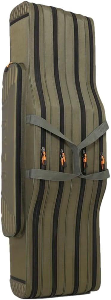 Suwequest Fishing Tackle Bag 2-4 Layer 130Cm Lightweight Fish Pole Lure Reel Tools Box Waterproof Storage Durable Case