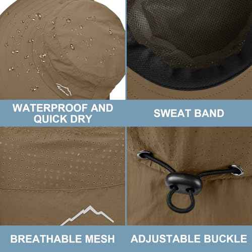 Sun Hat for Men Women with Neck Flap