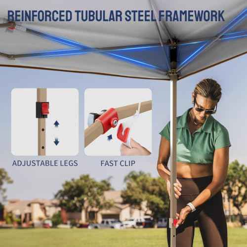 Gazebo 10x10 Pop Up Canopy with Mosquito Netting