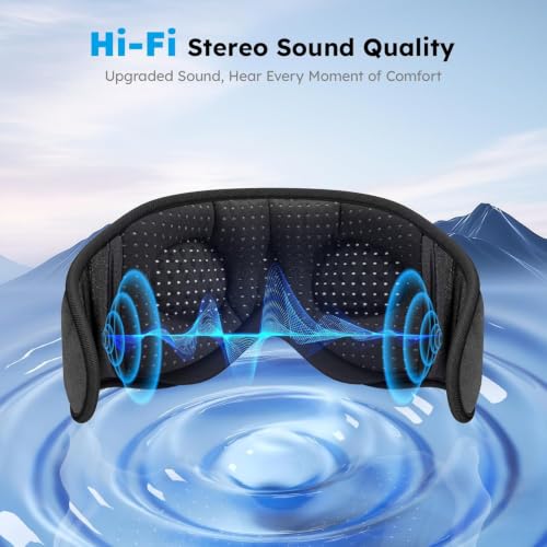 White Noise Bluetooth 5.4 Sleep Eye Mask with Timer