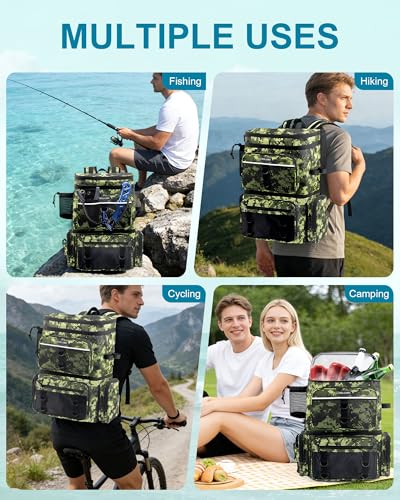 Fishing Backpack with Rod Holders