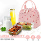 Lunch Bag for Women Men Cute Corduroy Lunch Tote Bags Reusable Insulated Lunch Box Large Capacity Reusable Insulated Cooler for Work Picnic or Travel