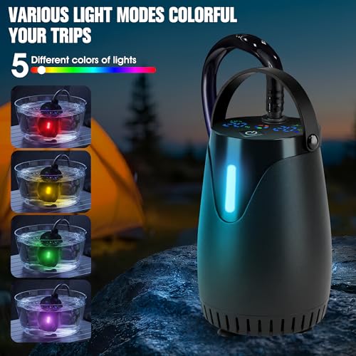 Portable Camping Shower with LED Display & 5 Speed