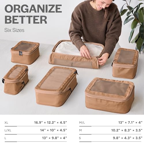 Compression Packing Cubes for Travel (6 Count)