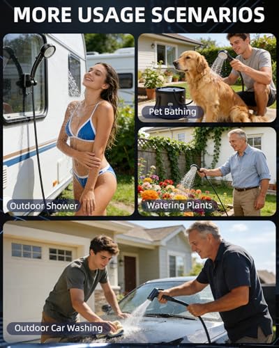 2026 Upgraded Portable Shower with 1500W Auto