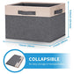 Large Fabric Storage Bins for Shelves with 3 Handles (3 Count)
