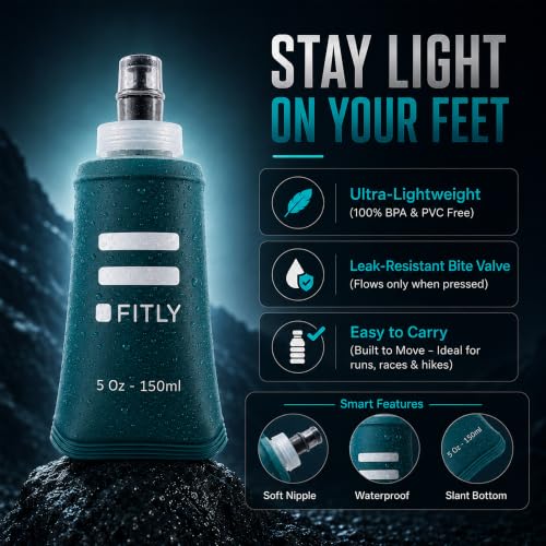 Soft Flask Shrink As You Drink Soft Water Bottle for Hydration Pack