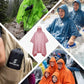 Adult Rain Poncho Waterproof Hooded Raincoat Lightweight Packable