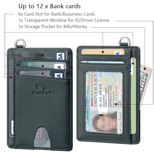 Slim Minimalist Wallet RFID Credit Card Holder for Men