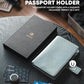 Passport Holder Compatible with Airtag Holder RFID Blocking Passport Wallet Travel Leather Passport for Women