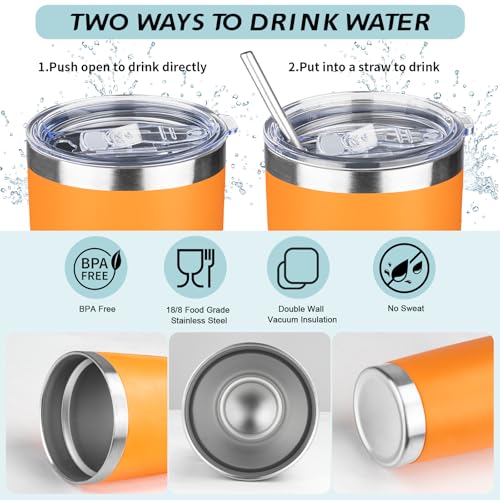 20oz Tumbler with Straw and Brush