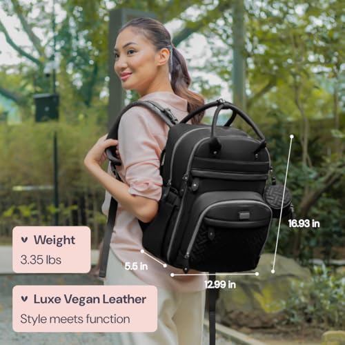 Leather Diaper Bag Backpack