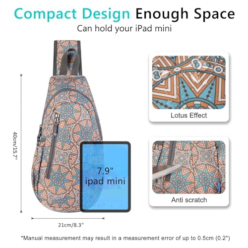 Small Sling Bag Lightweight Crossbody Bag for Easter Gifts Women Men Hiking Backpack Travel Shoulder Bag Chest Daypack for Gym Work Outdoor Sports Mix