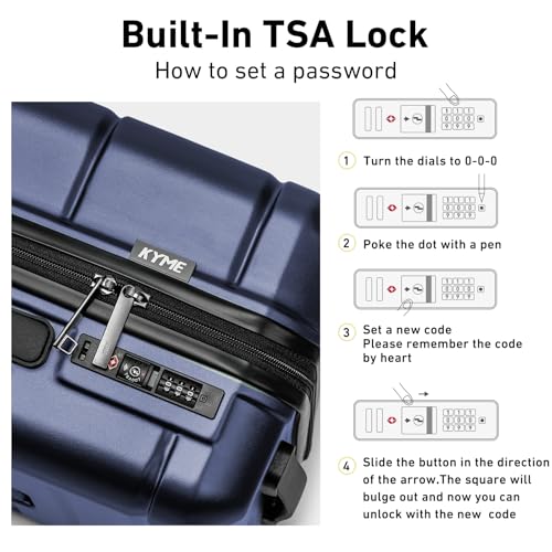 Luggage Sets 3 Piece Hardshell 20" (3 Count)