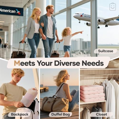 11 Set Compression Packing Cubes Garment Bags for Travel Essentials (11 Count)