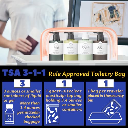 16 Pieces Clear Makeup Bags Bulk (16 Count)