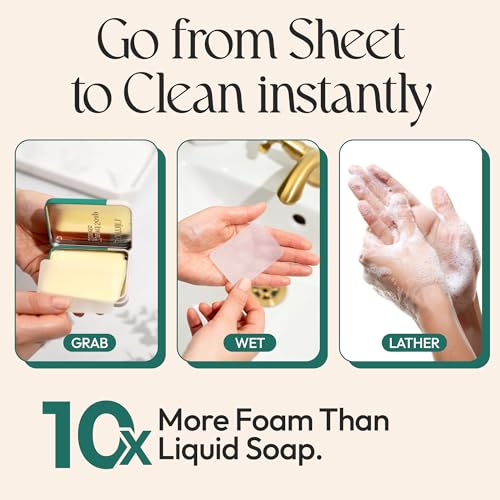 Paper Soap Sheets Tin for Traveling (300 Count)