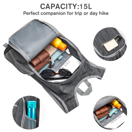 10L 15L Hiking Backpack Lightweight Packable Hiking Daypack Small Travel Outdoor Foldable Shoulder Bag