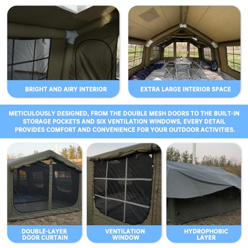 Luxury Inflatable Canvas Tent for Camping