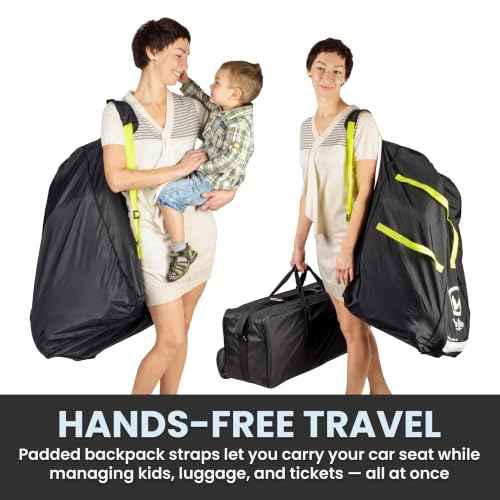 Car Seat Travel Bag for Air Travel with Padded Backpack Straps