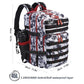 Military Tactical Backpack for Men and Women 45L Army 3 Days Assault Pack Bag Large Rucksack with Molle System Black and White with Red