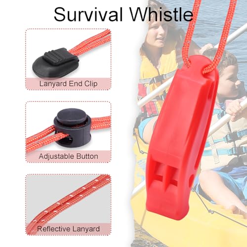4 Pack Emergency Whistles