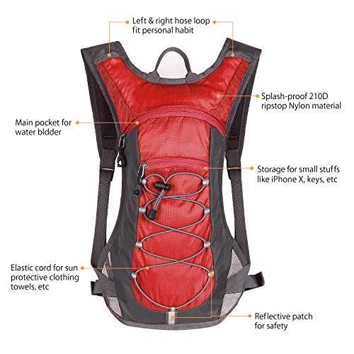 Hydration Pack Backpack with 2L Water Bladder for Hiking & Cycling