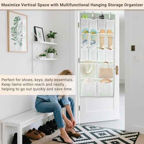 16 Pockets Over Door Hanging Storage Organizer with 4 Kinds Pouch