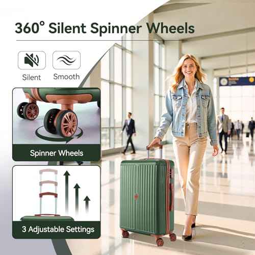 Luggage Sets 3 Piece ABS+PC Hardside (3 Count)