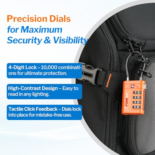 Open Alert TSA Approved Luggage Locks (4 Count)