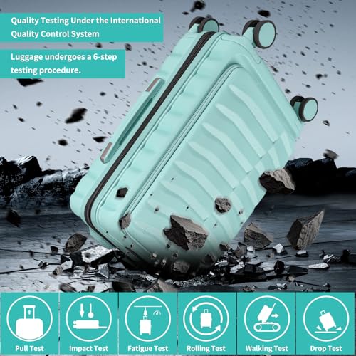 Small 22×14×9 Airline Approved Carry On Luggage with Cover and Tag