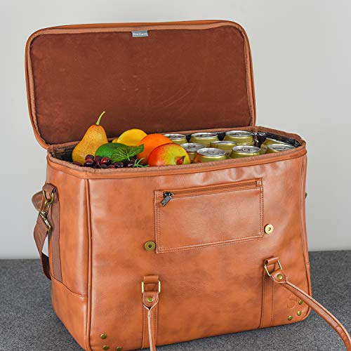 6 Wine Bottles Carrier Leather Bag