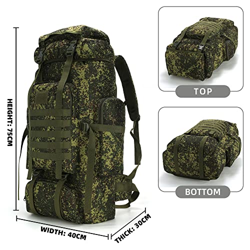 70L Camping Hiking Military Tactical Backpack Outdoor Water Repellent Adjustable Sport Bag