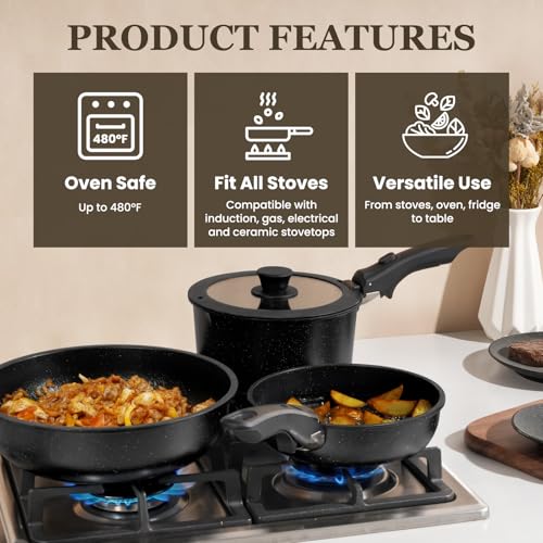30 Piece Nonstick Pots and Pans Set (30 Count)
