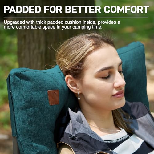 Padded Oversized Folding Camping Chair for Adults (2 Count)