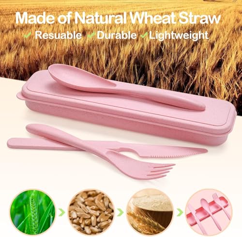 Reusable Travel Utensils Set with Case (5 Count)