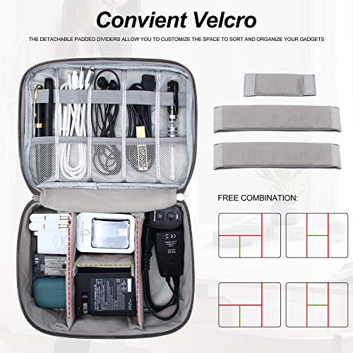 Electronic Bag Travel Cable Accessories Bag Waterproof Double Layer Electronics Organizer Portable Storage Case for Cable