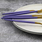 5 Piece Matte Gold Silverware Set