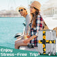 Luggage Straps for Suitcases Travel Belt Accessories Luggage Connector Identifiers Over Handle with Buckle Unique Nylon Adjustable Strap for Sleeping Bag Car Seat Sunflower (2 Count)